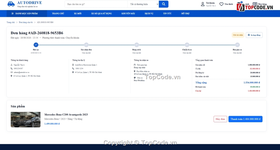 Website quản lý,quản lý ô tô,quản lý đại lý